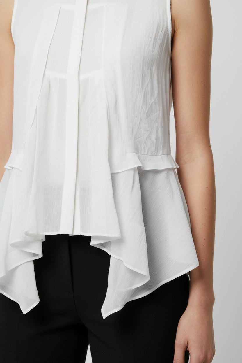 Stefanel Damen Top Weiß Größe XS