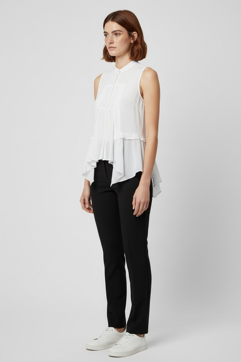 Stefanel Damen Top Weiß Größe XS
