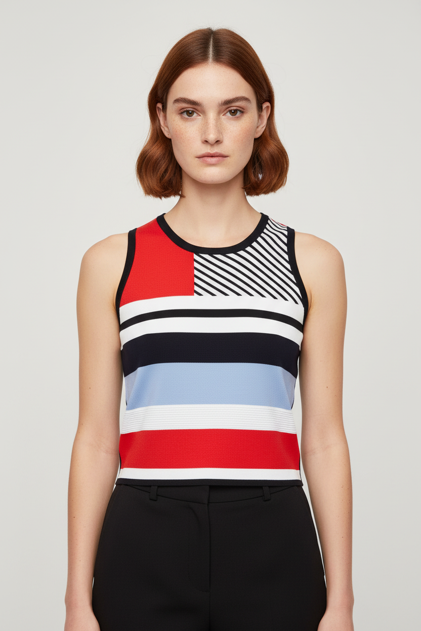 Tommy Hilfiger Damen Top Mehrfarbig Größe L