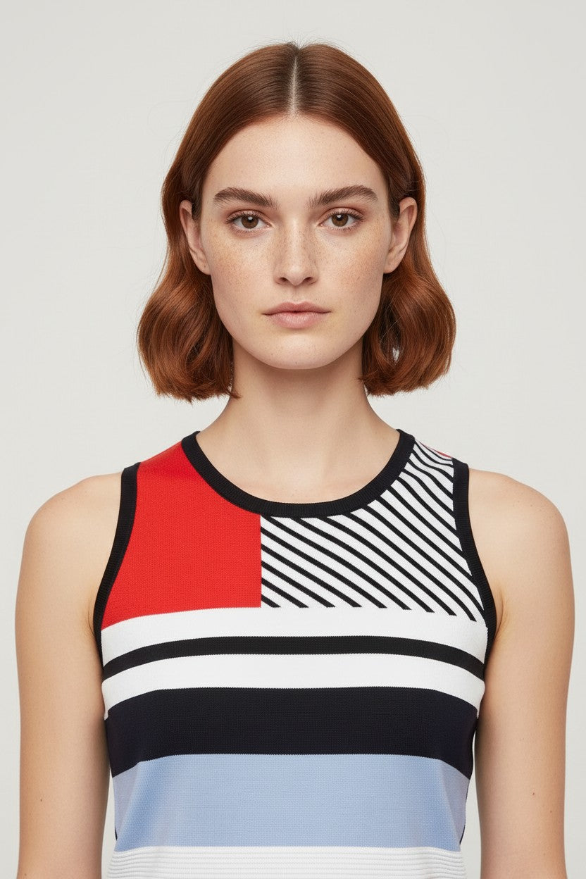 Tommy Hilfiger Damen Top Mehrfarbig Größe L