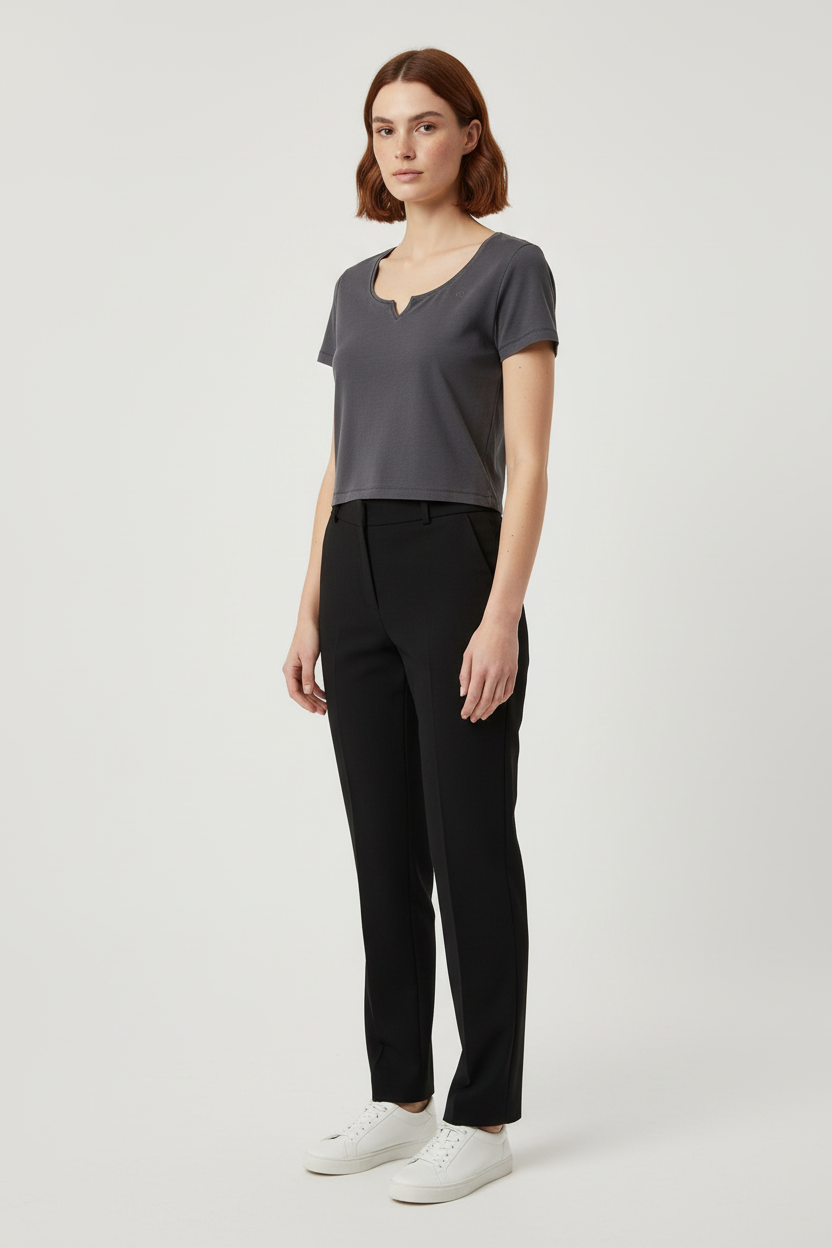 Tommy Hilfiger Jeans Damen Top Grau Größe L