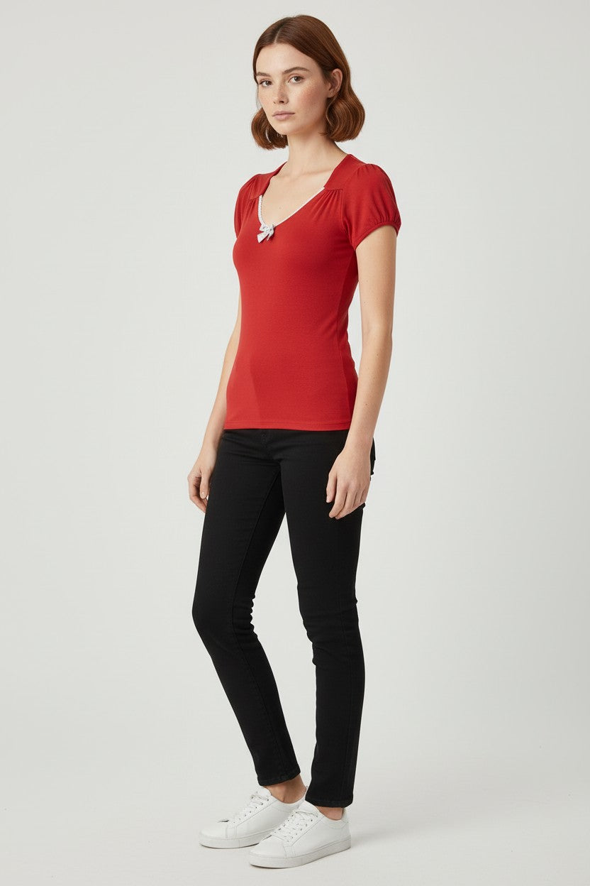 Vive Maria Damen Top Rot Größe XS