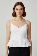 Zara Damen Top Weiß Größe XL