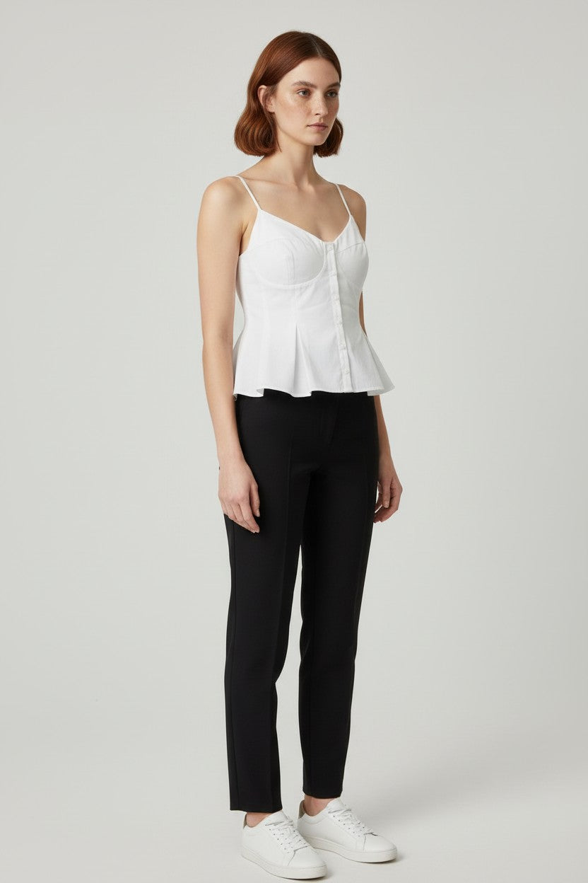 Zara Damen Top Weiß Größe XL