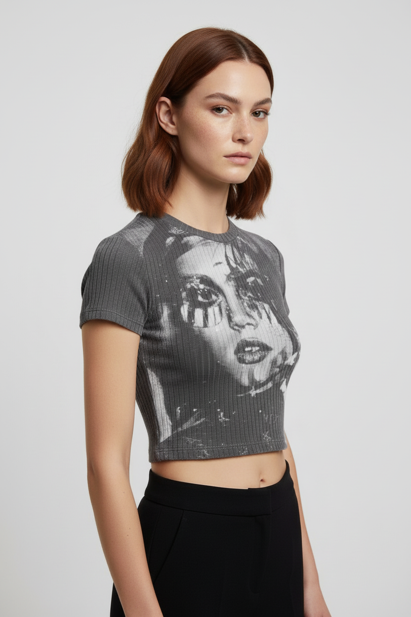 Bershka Damen Top Schwarz Weiß Größe S