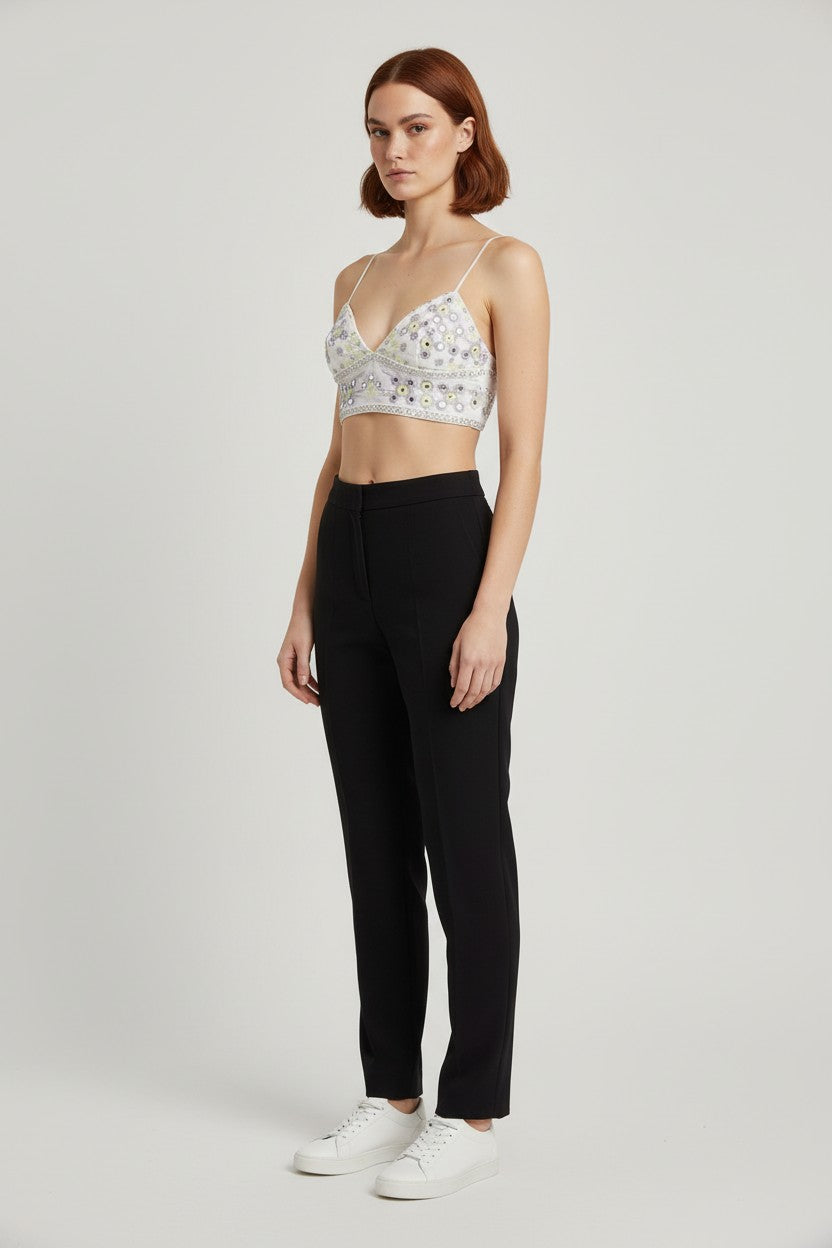 Bershka Damen Top Weiß Mehrfarbig Größe S