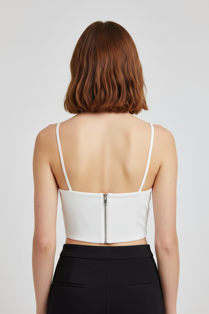 Bershka Damen Top Weiß Mehrfarbig Größe S