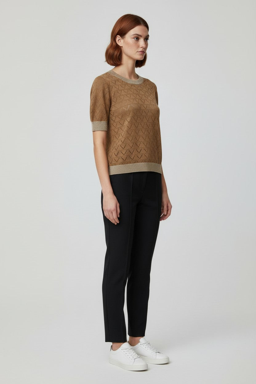 Créton Damen Top Braun Größe L