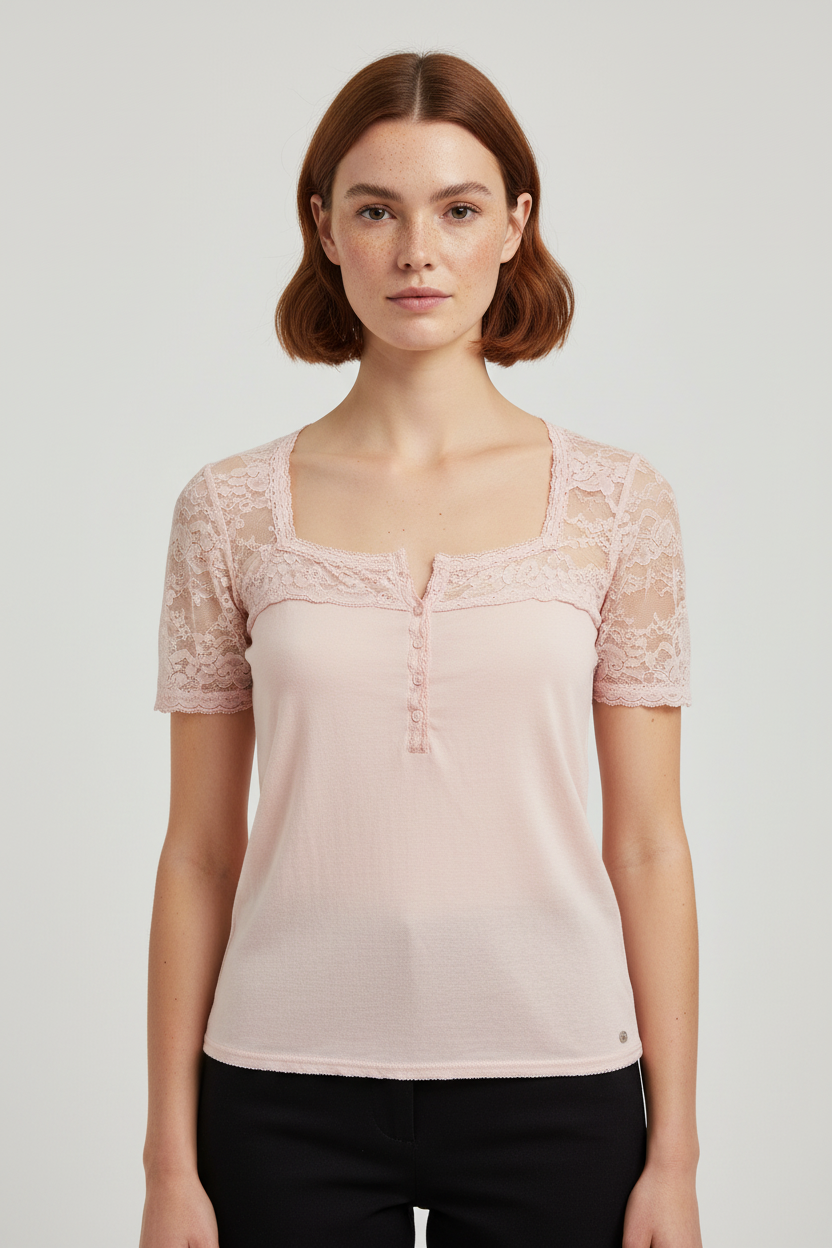 Denim & Supply Ralph Lauren Damen Top Pink Größe XS
