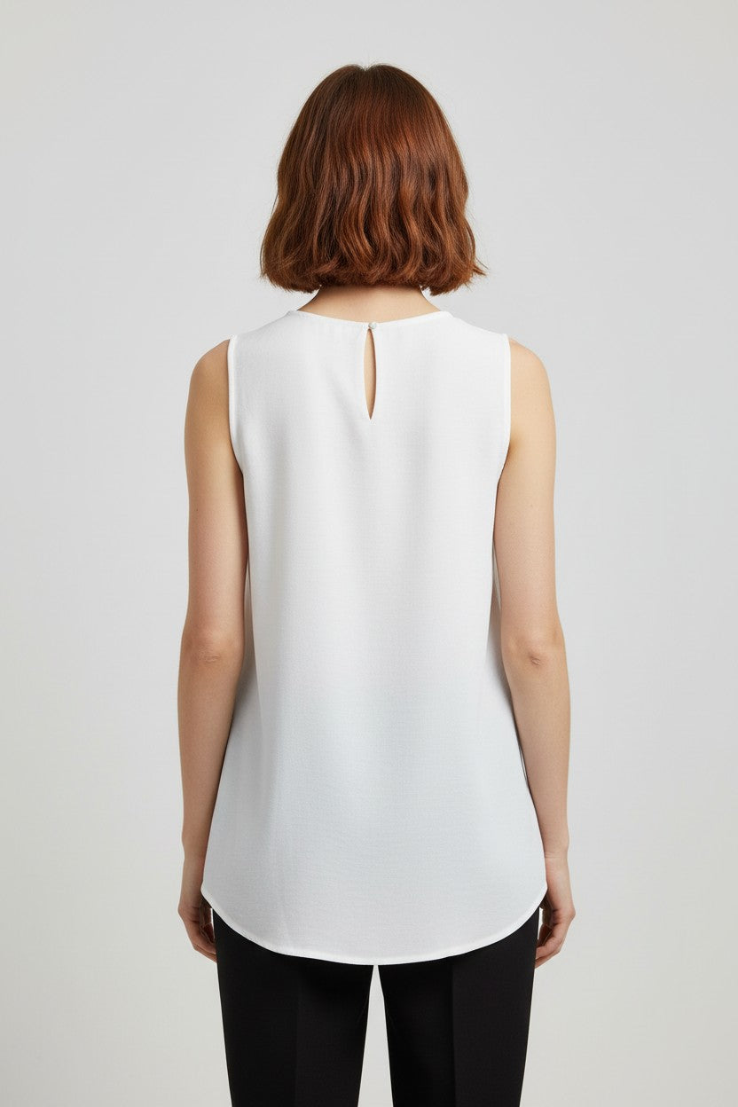 Desigual Damen Top Weiß Größe L