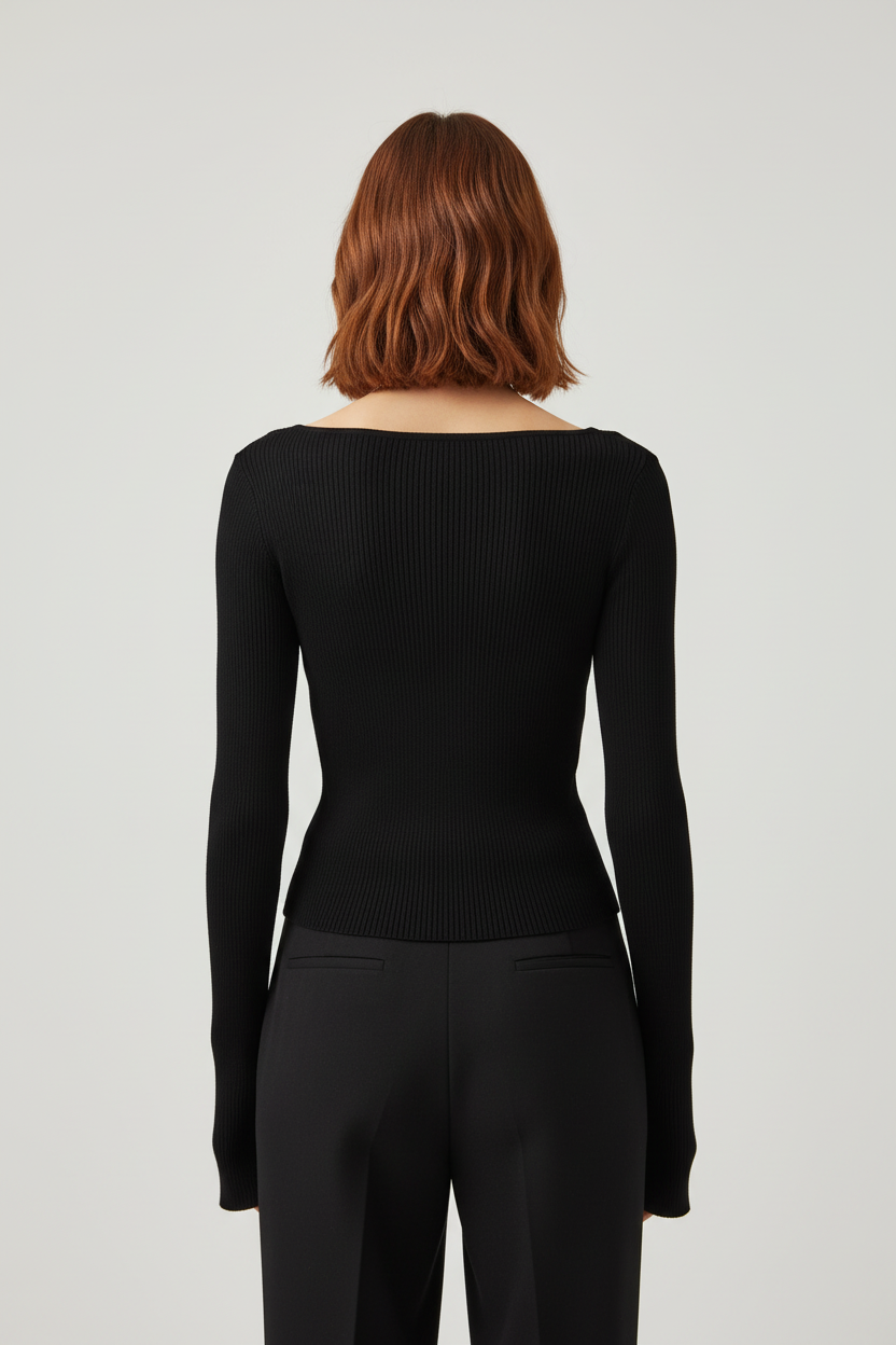 Divided by H&M Damen Top Schwarz Größe S