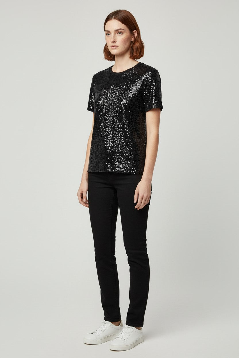 DKNY Damen Top Schwarz Größe XL