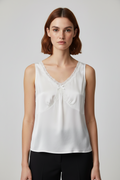Dressbarn Damen Top Beige Größe L