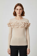 Elsa.M by May Damen Top Beige Größe S/M