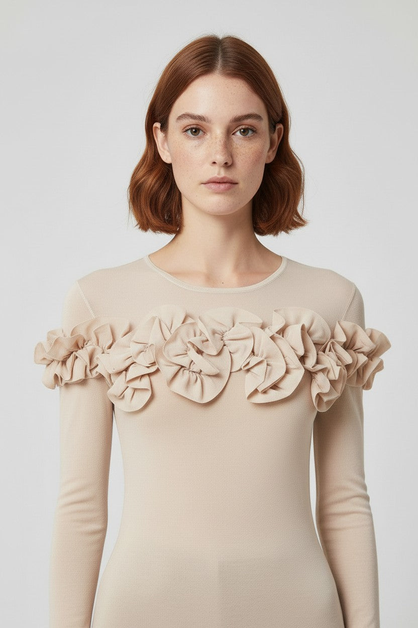 Elsa.M by May Damen Top Beige Größe S/M