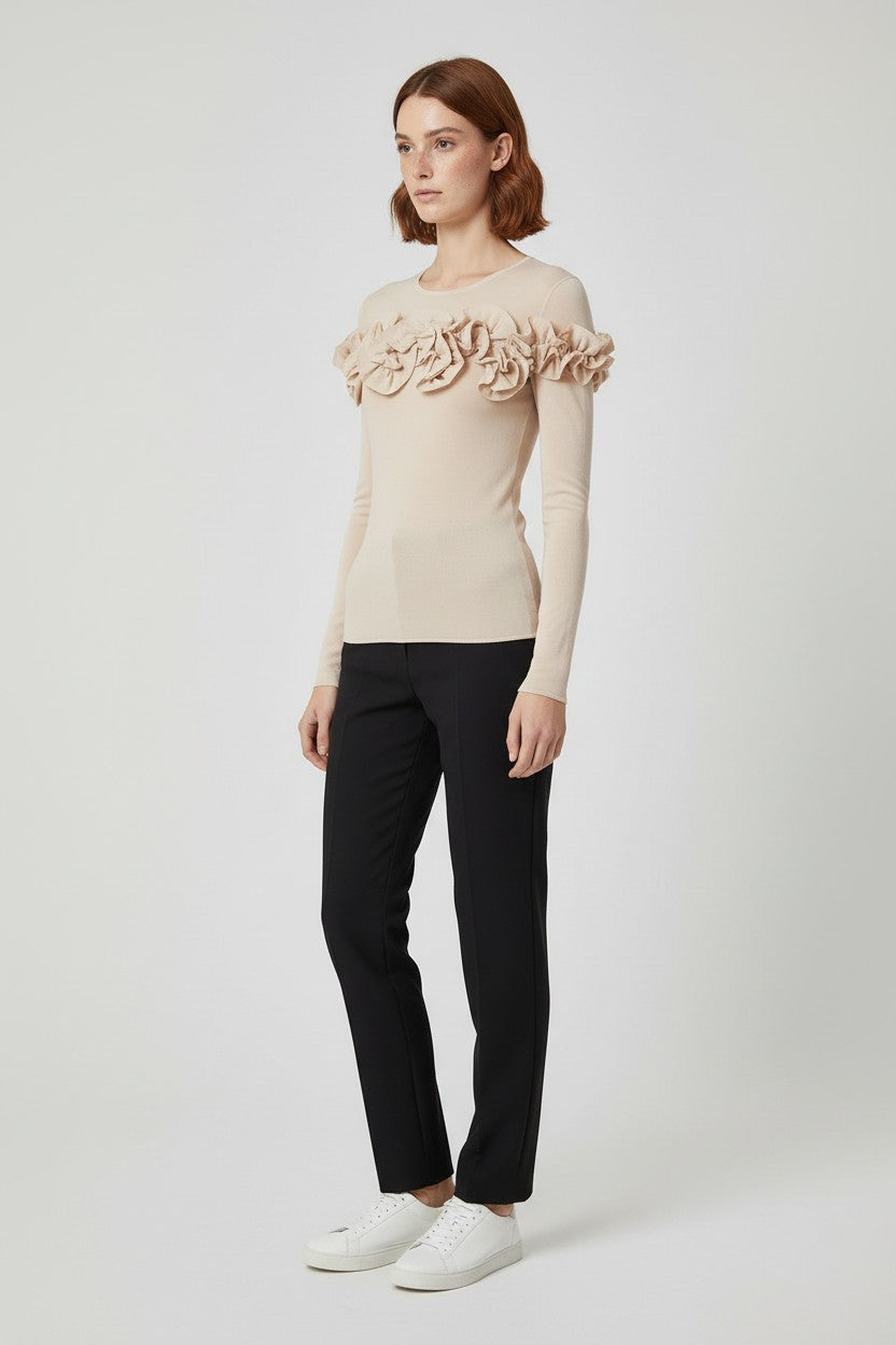 Elsa.M by May Damen Top Beige Größe S/M