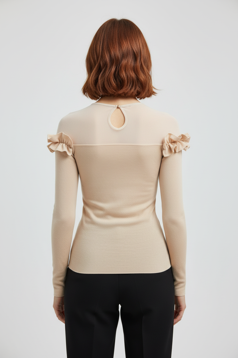 Elsa.M by May Damen Top Beige Größe S/M