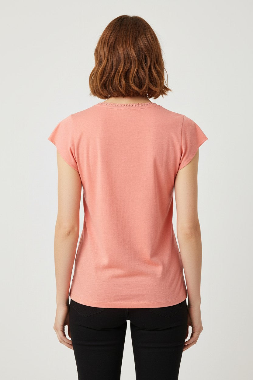 ESPRIT Damen Top Pink Größe L