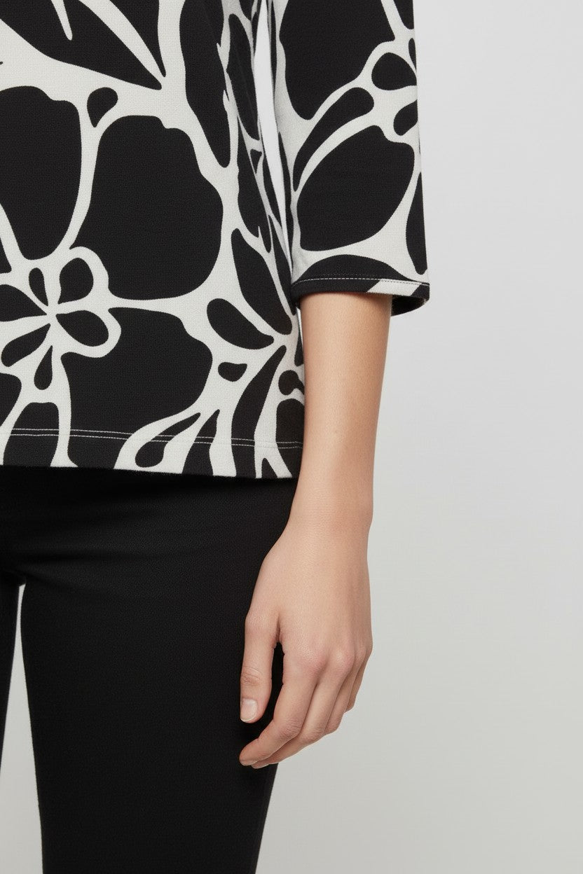 ESPRIT Damen Top Schwarz/Weiß/Mehrfarbig Größe XL