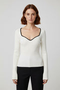 H&M Damen Top Weiß Größe M