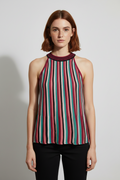 Hallhuber Damen Top Pink/Türkis/Mehrfarbig Größe M