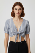 Hollister Damen Top Blau Größe S