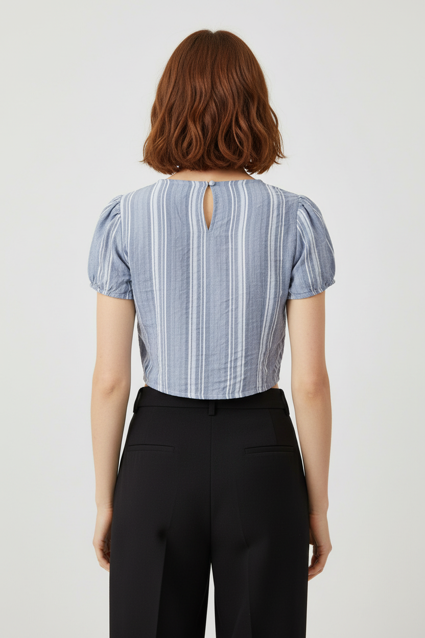 Hollister Damen Top Blau Größe S