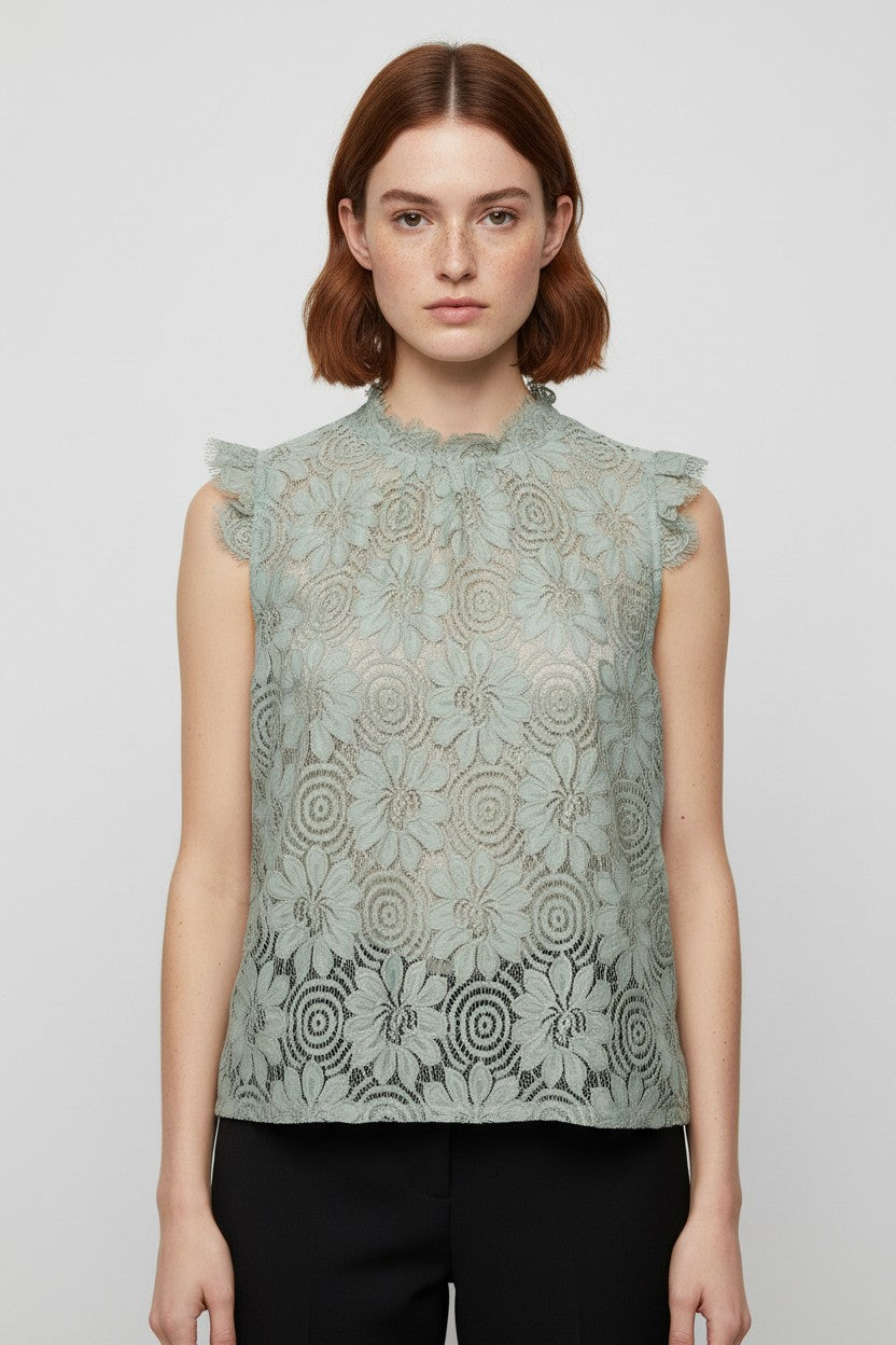 Lollys Laundry Damen Top Grün Größe L