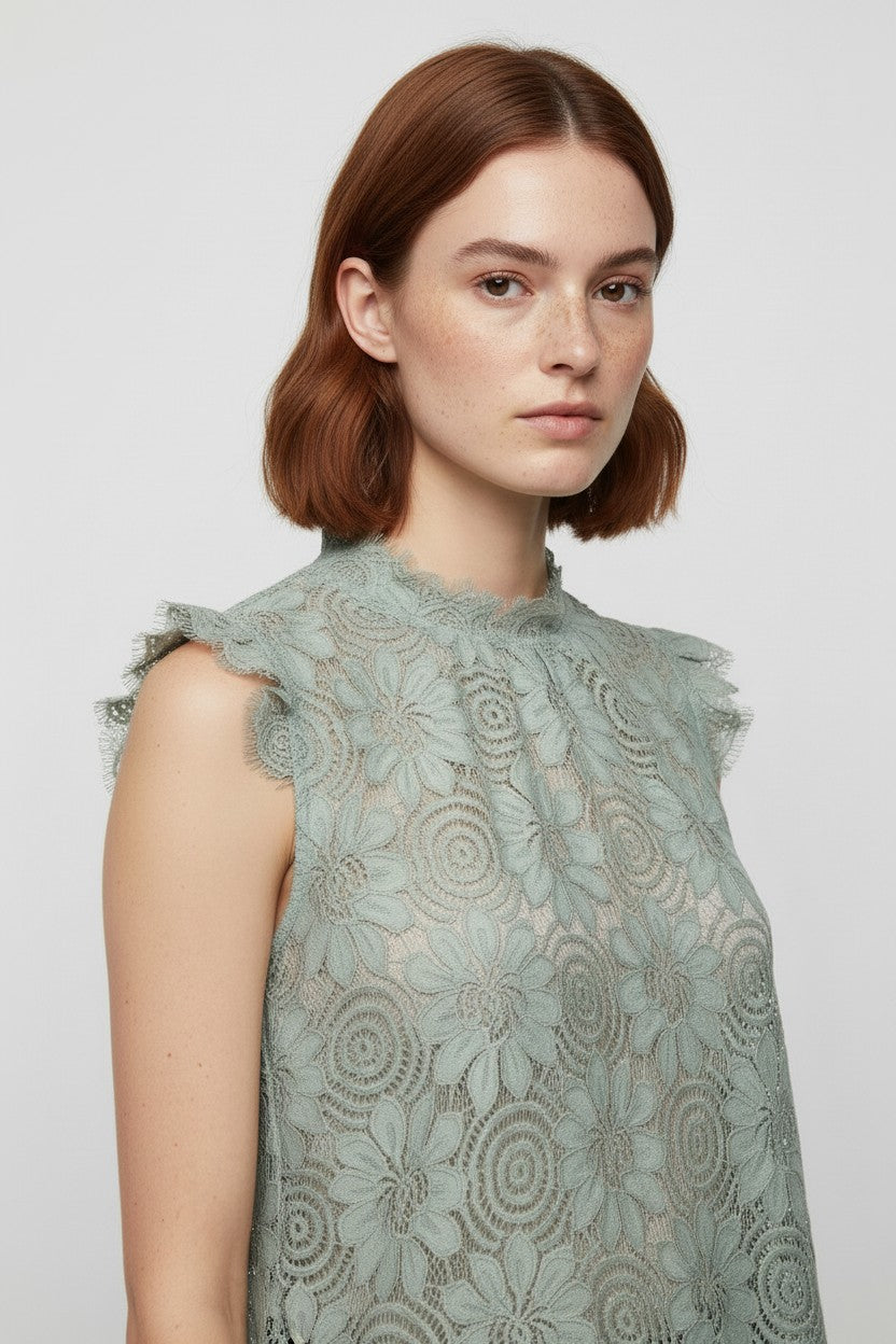 Lollys Laundry Damen Top Grün Größe L
