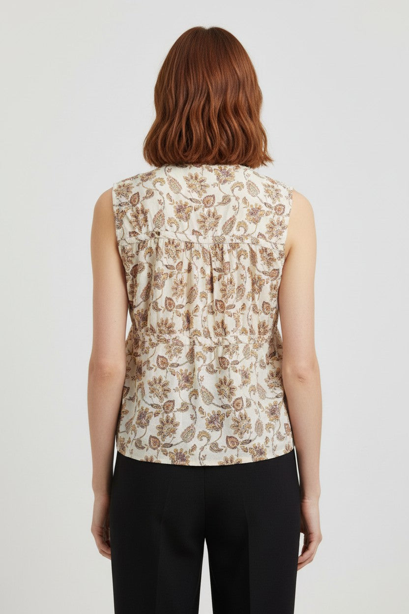 Mango Damen Top Beige Größe M