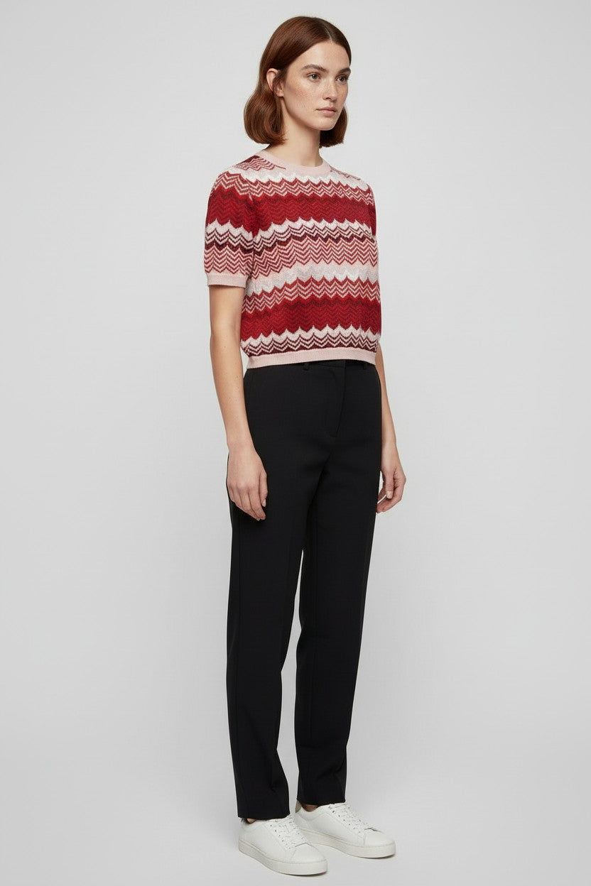 Mango Damen Top Rot Pink Mehrfarbig Größe S