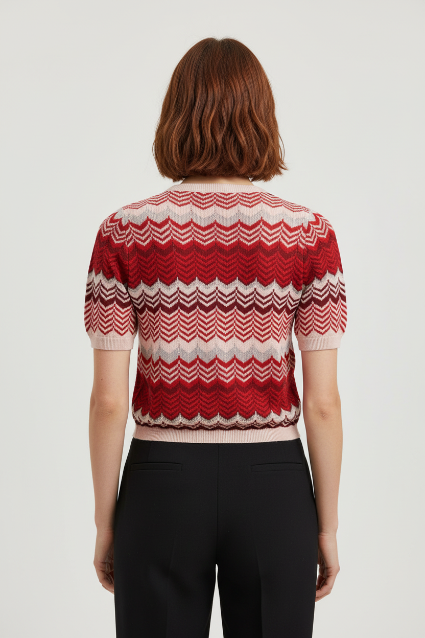 Mango Damen Top Rot Pink Mehrfarbig Größe S