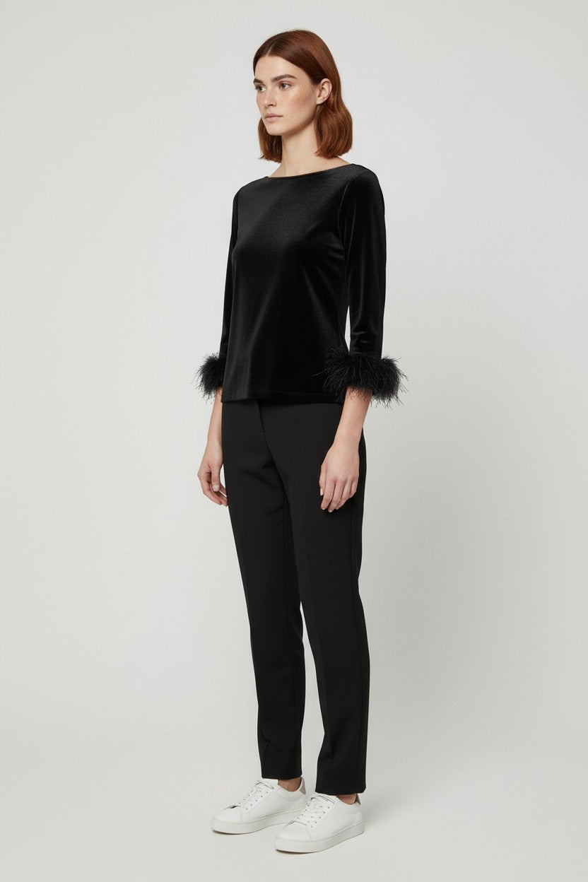 Mango Damen Top Schwarz Größe XL