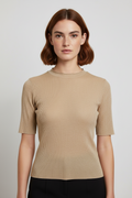 Massimo Dutti Damen Top Gold Größe L