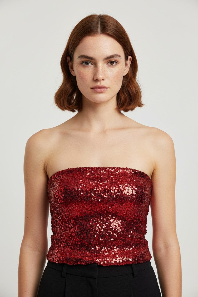 NLY Trend Damen Top Rot Größe XS