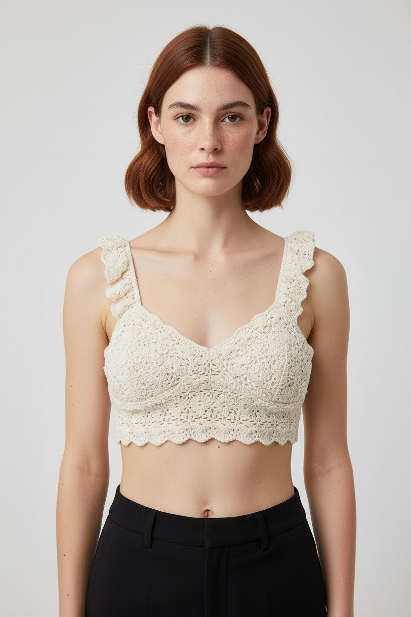Stradivarius Damen Top Weiß Größe XS