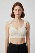 Stradivarius Damen Top Weiß Größe XS