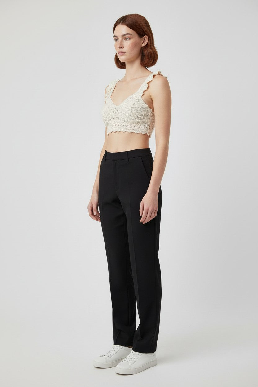 Stradivarius Damen Top Weiß Größe XS