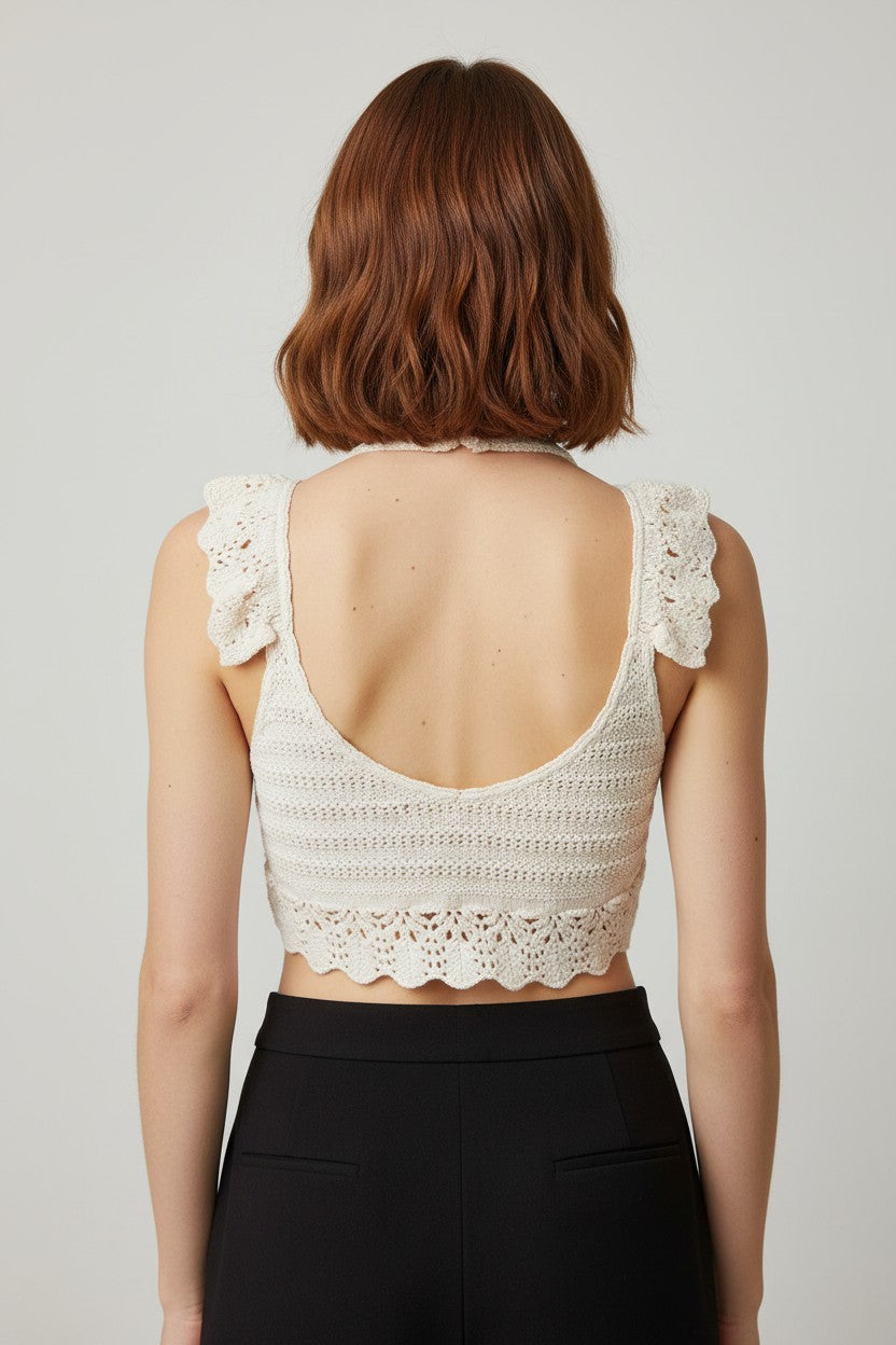 Stradivarius Damen Top Weiß Größe XS