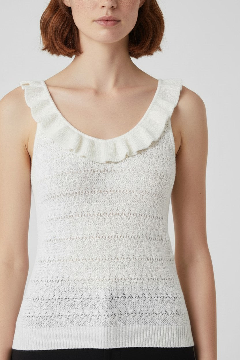 Vero Moda Damen Top Weiß Größe XS