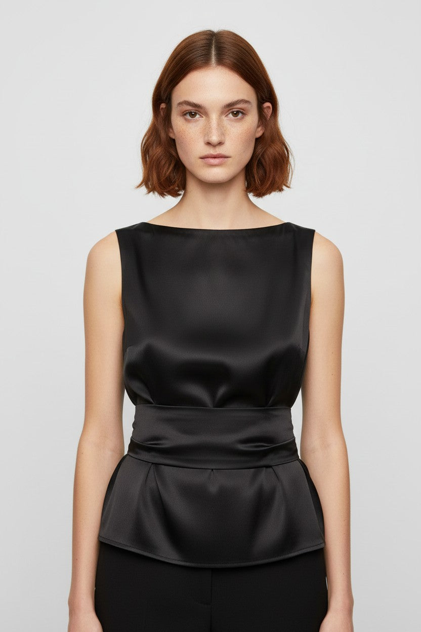 Zara Damen Top Schwarz Größe S