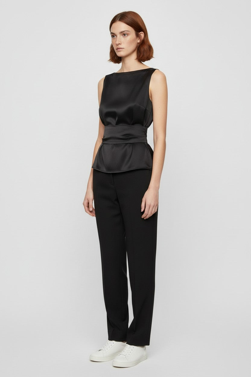 Zara Damen Top Schwarz Größe S