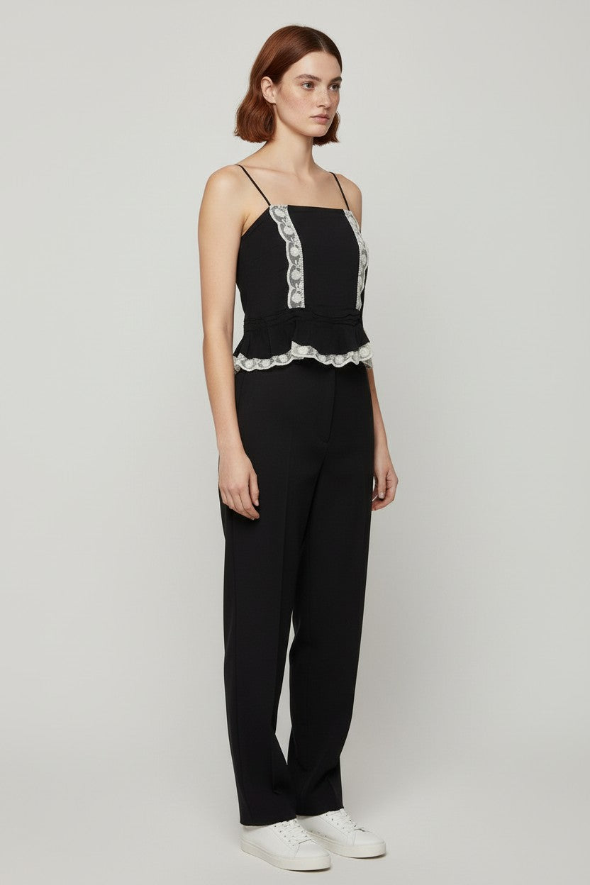 Zara Damen Top Schwarz Weiß Größe XS