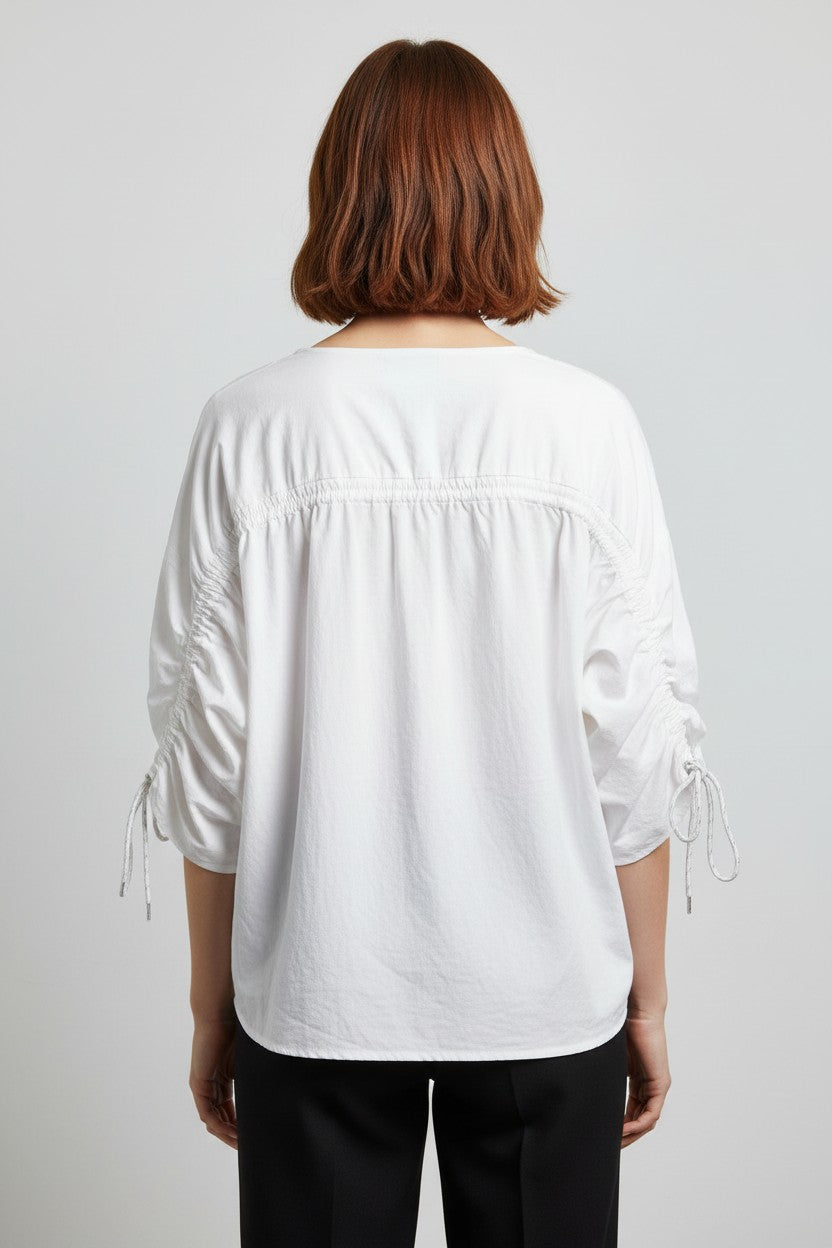 Zara Damen Top Weiß Größe S