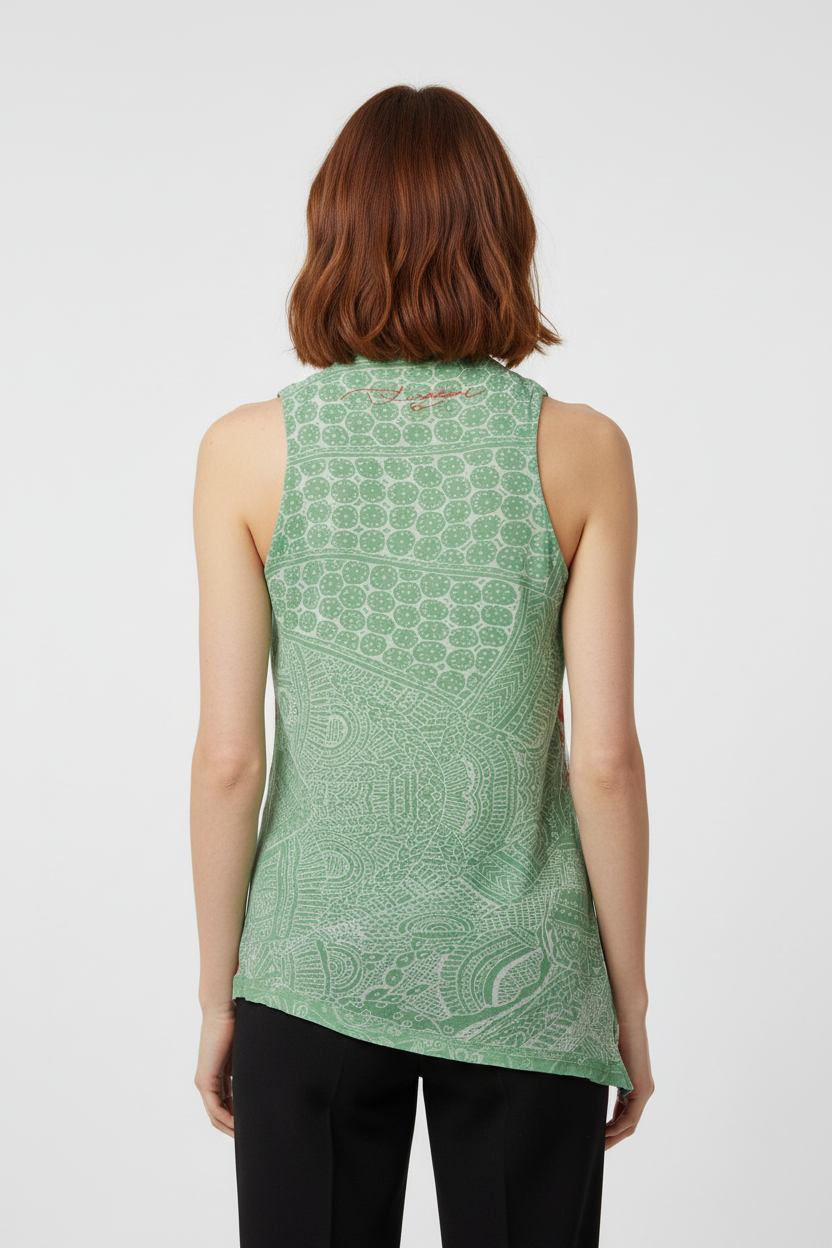 Desigual Damen Top Weiß Mehrfarbig Größe S