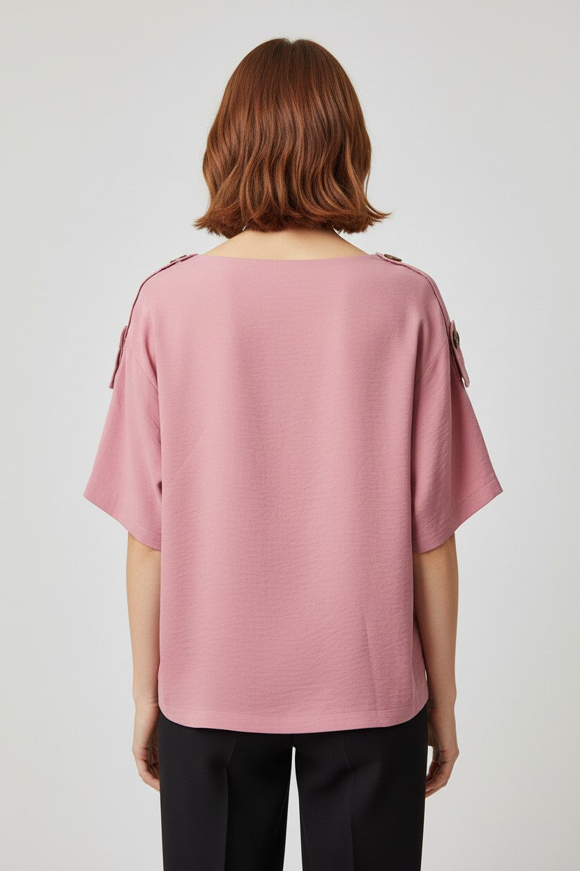 ESPRIT Damen Top Pink Größe XXL