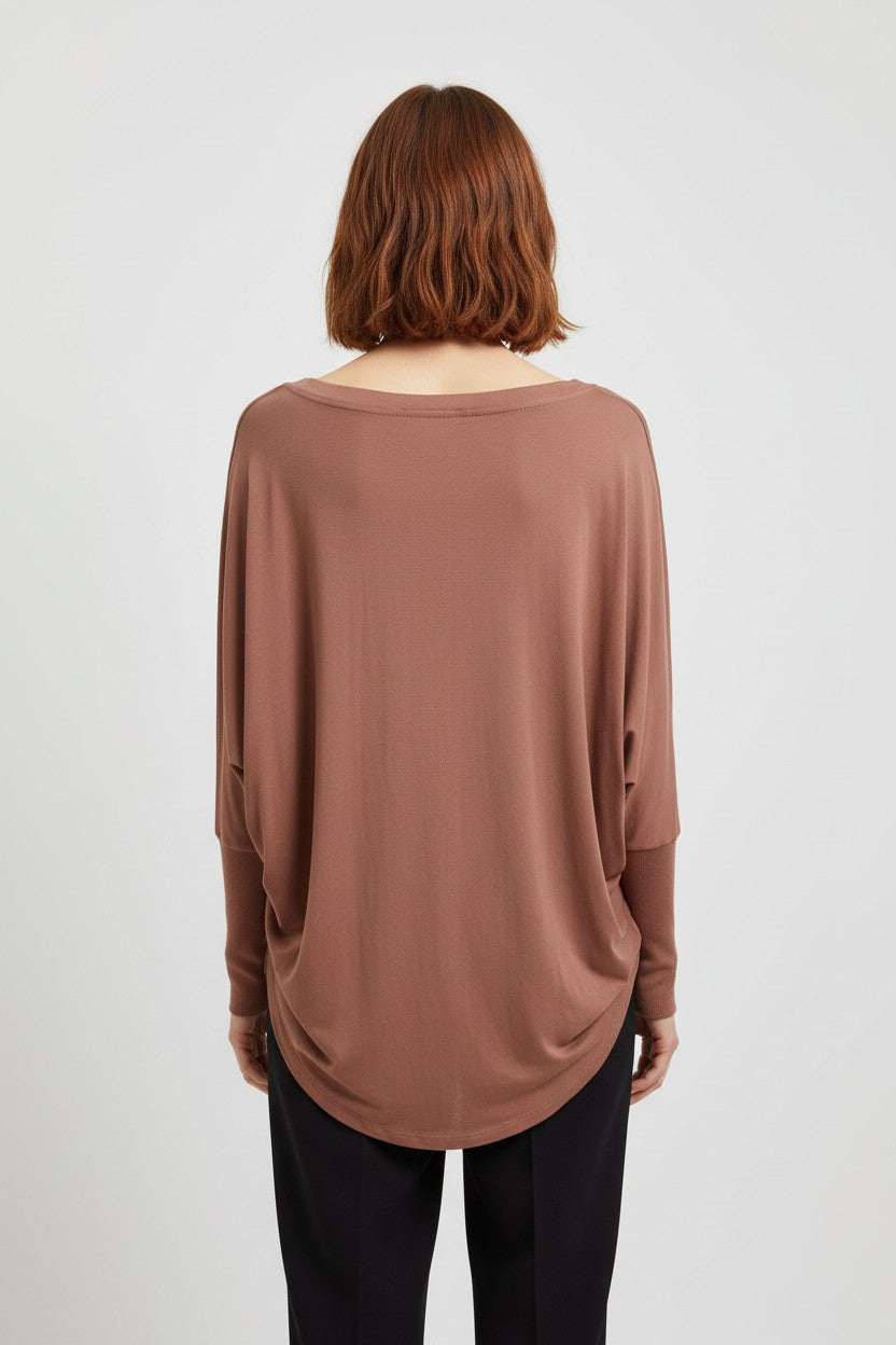 Fishbone Damen Top Braun Gold Schwarz Größe S
