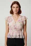 Guess Damen Top Pink Mehrfarbig Größe M
