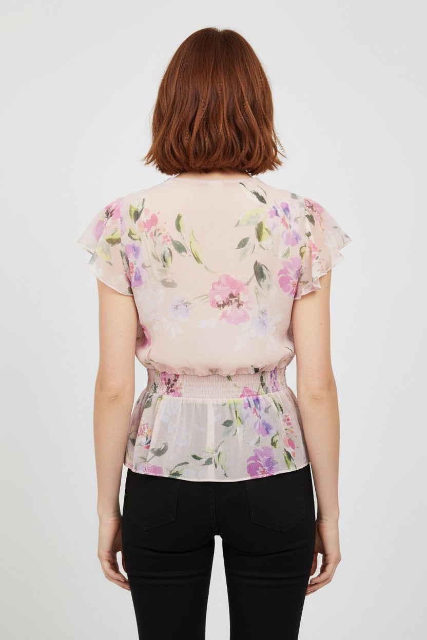 Guess Damen Top Pink Mehrfarbig Größe M