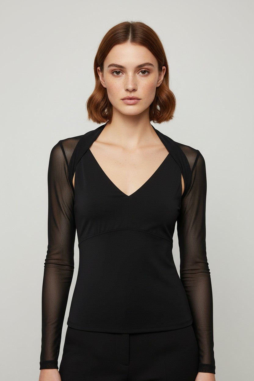 Halara Damen Top Schwarz Größe L